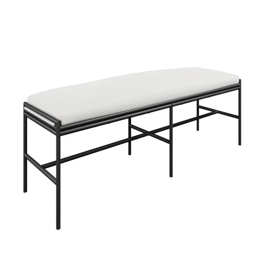 Patinero Smooth Charcoal Design Patio Bench-Outdoor Benches-Seasonal Living-LOOMLAN