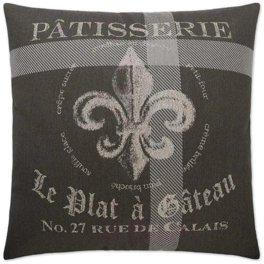 Patisserie Grey Throw Pillow With Insert - LOOMLAN - D.V. Kap - Throw Pillows
