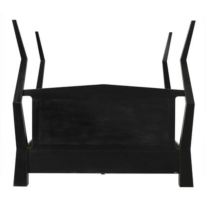 Patras Black Wooden Bed Frame - LOOMLAN - Noir - Beds