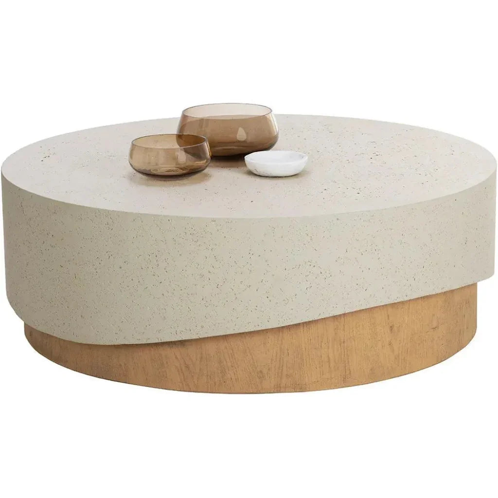 Patras Coffee Table Concrete For Indoor Outdoor Use-Outdoor Coffee Tables-SUNPAN-LOOMLAN