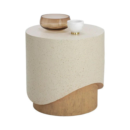 Patras End Table Concrete For Outdoors - LOOMLAN - SUNPAN - Outdoor Side Tables
