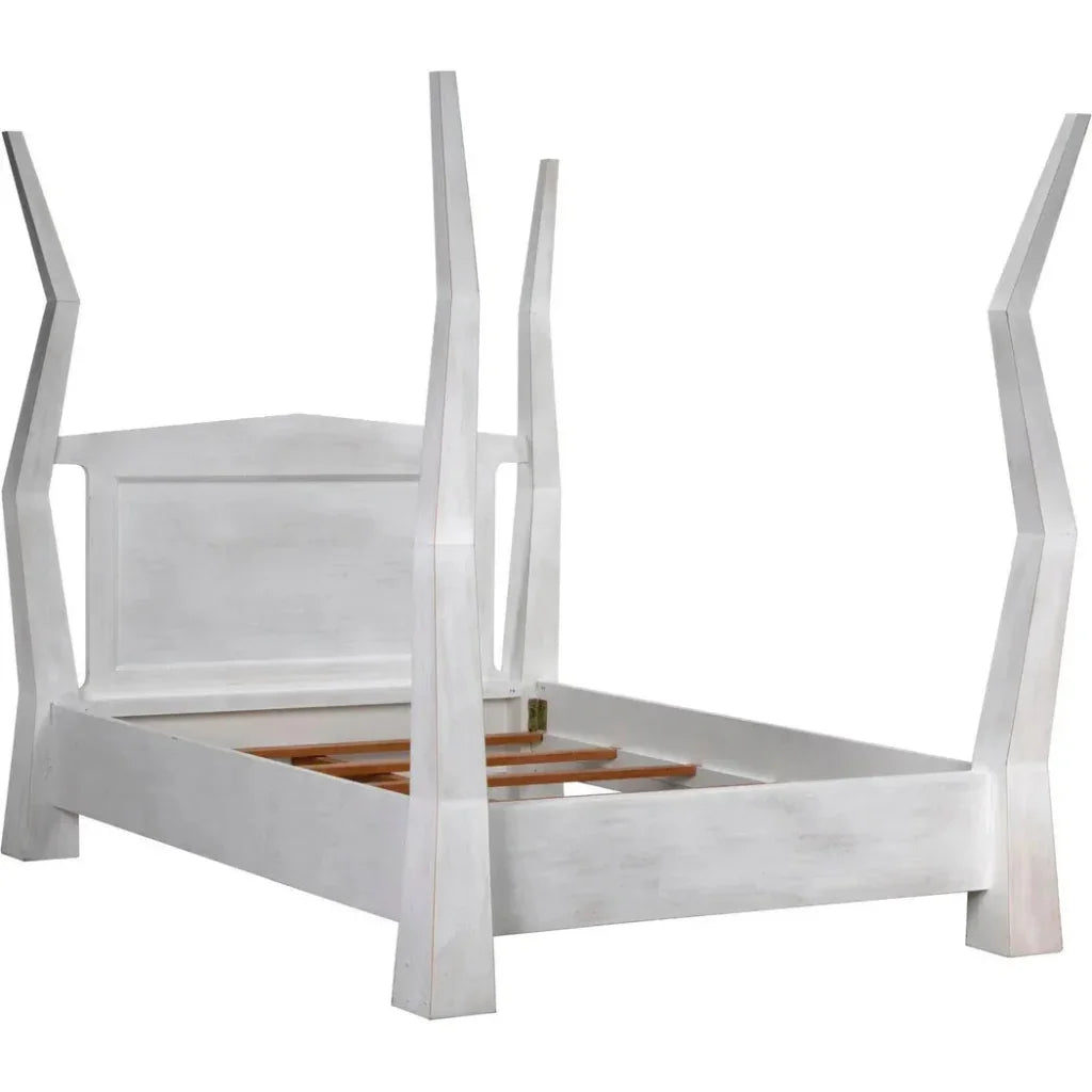 Patras Wood Queen Bed - LOOMLAN - Noir - Beds