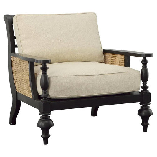 Patterson Wood & Rattan Accent Chair Performance - LOOMLAN - Furniture Classics - Accent Chairs