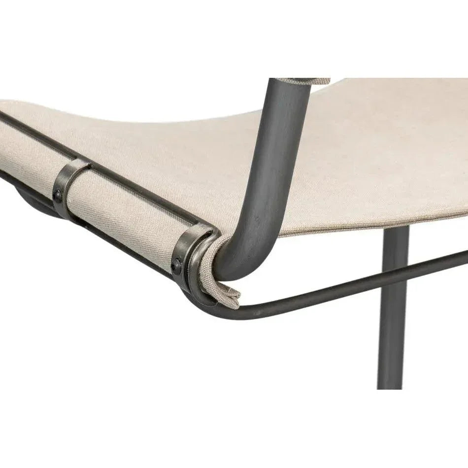 Patton Canvas Field Dining Chairs Set of 2 - LOOMLAN - Sarreid - Dining Chairs