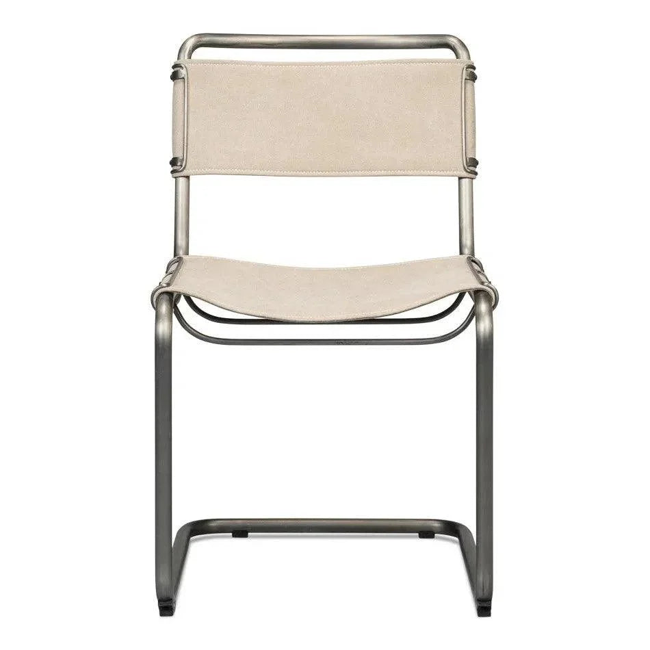 Patton Canvas Field Dining Chairs Set of 2 - LOOMLAN - Sarreid - Dining Chairs