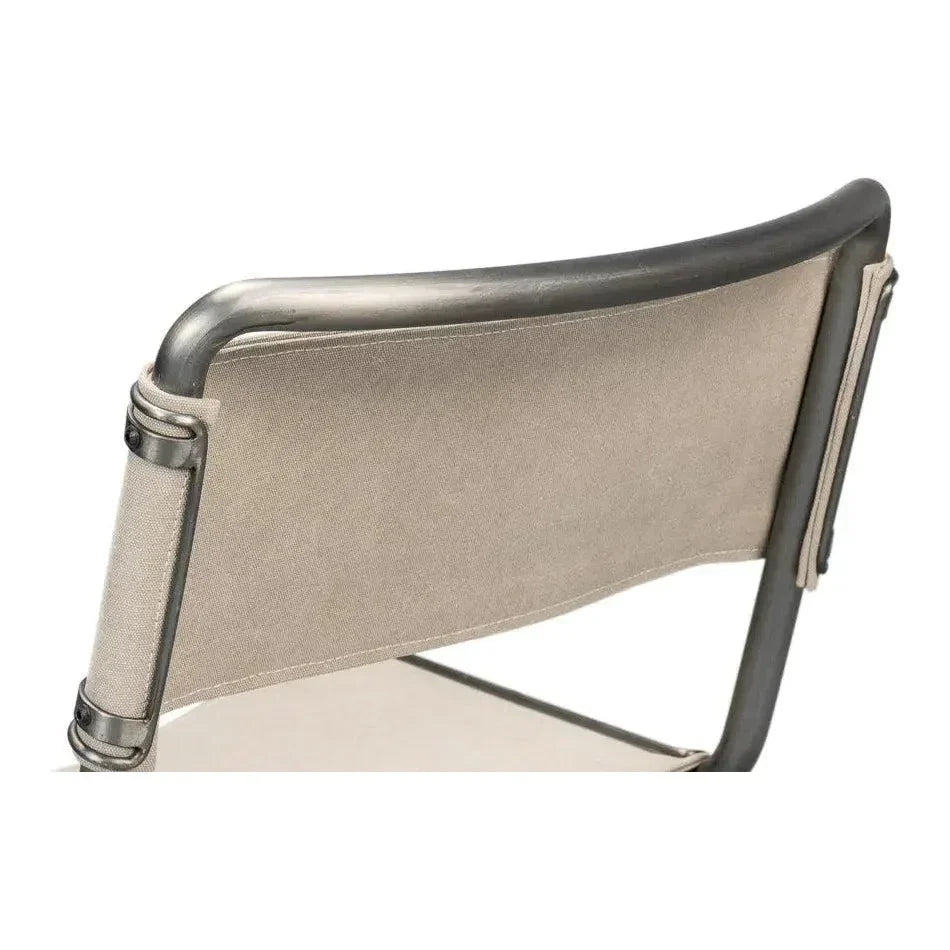 Patton Canvas Field Dining Chairs Set of 2 - LOOMLAN - Sarreid - Dining Chairs