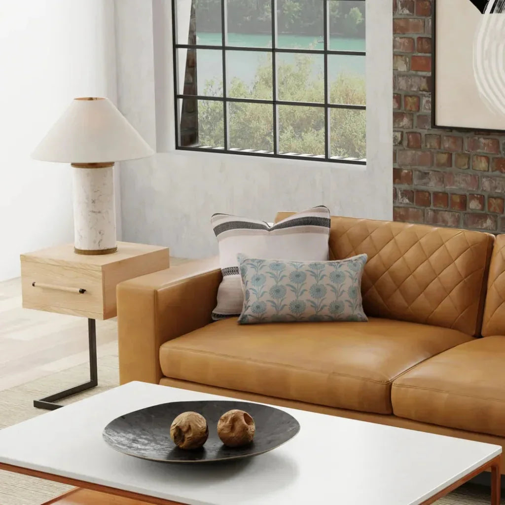 Paula Green Lumbar Pillow For Outdoors-Outdoor Pillows-LOOMLAN-LOOMLAN