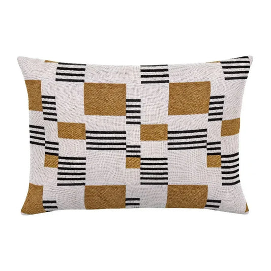 Pavati Caramel Handmade Outdoor Pillow-Outdoor Pillows-Earnest Collection-20"x13" Lumbar-LOOMLAN