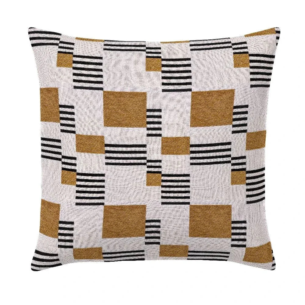 Pavati Caramel Handmade Outdoor Pillow-Outdoor Pillows-Earnest Collection-20" Square-LOOMLAN