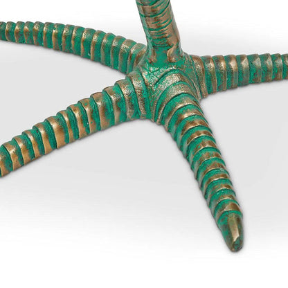 Pavo Reclaimed Aluminum Round End Table - LOOMLAN - Urbia - Side Tables