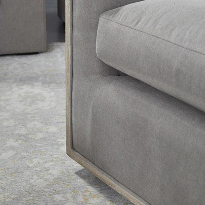 Paxton Gray Swivel Club Chair LiveSmart Grey - LOOMLAN - Essentials For Living - Club Chairs