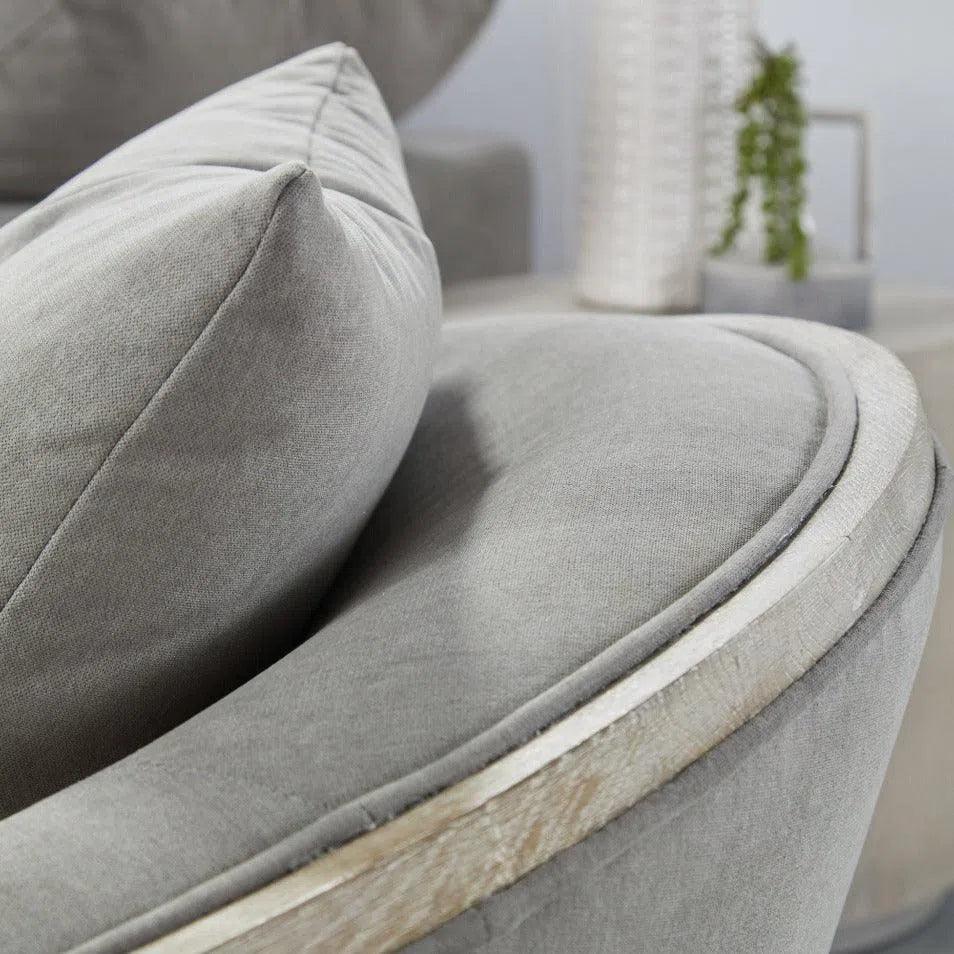 Paxton Gray Swivel Club Chair LiveSmart Grey - LOOMLAN - Essentials For Living - Club Chairs