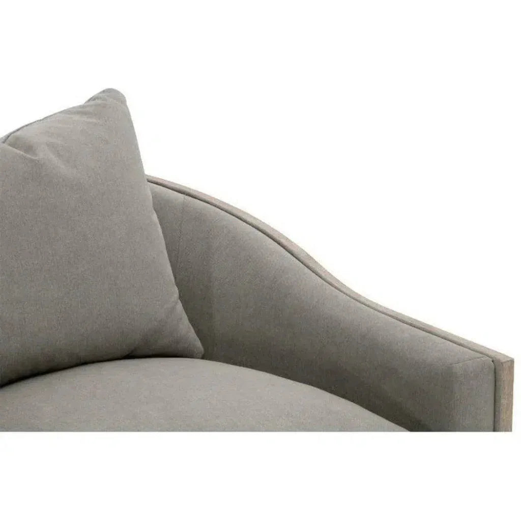 Paxton Gray Swivel Club Chair LiveSmart Grey - LOOMLAN - Essentials For Living - Club Chairs