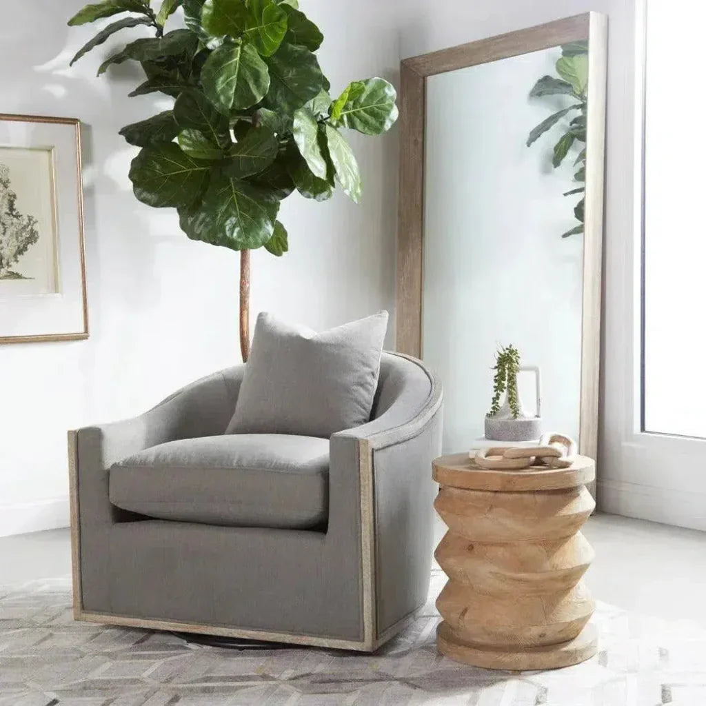 Paxton Gray Swivel Club Chair LiveSmart Grey - LOOMLAN - Essentials For Living - Club Chairs