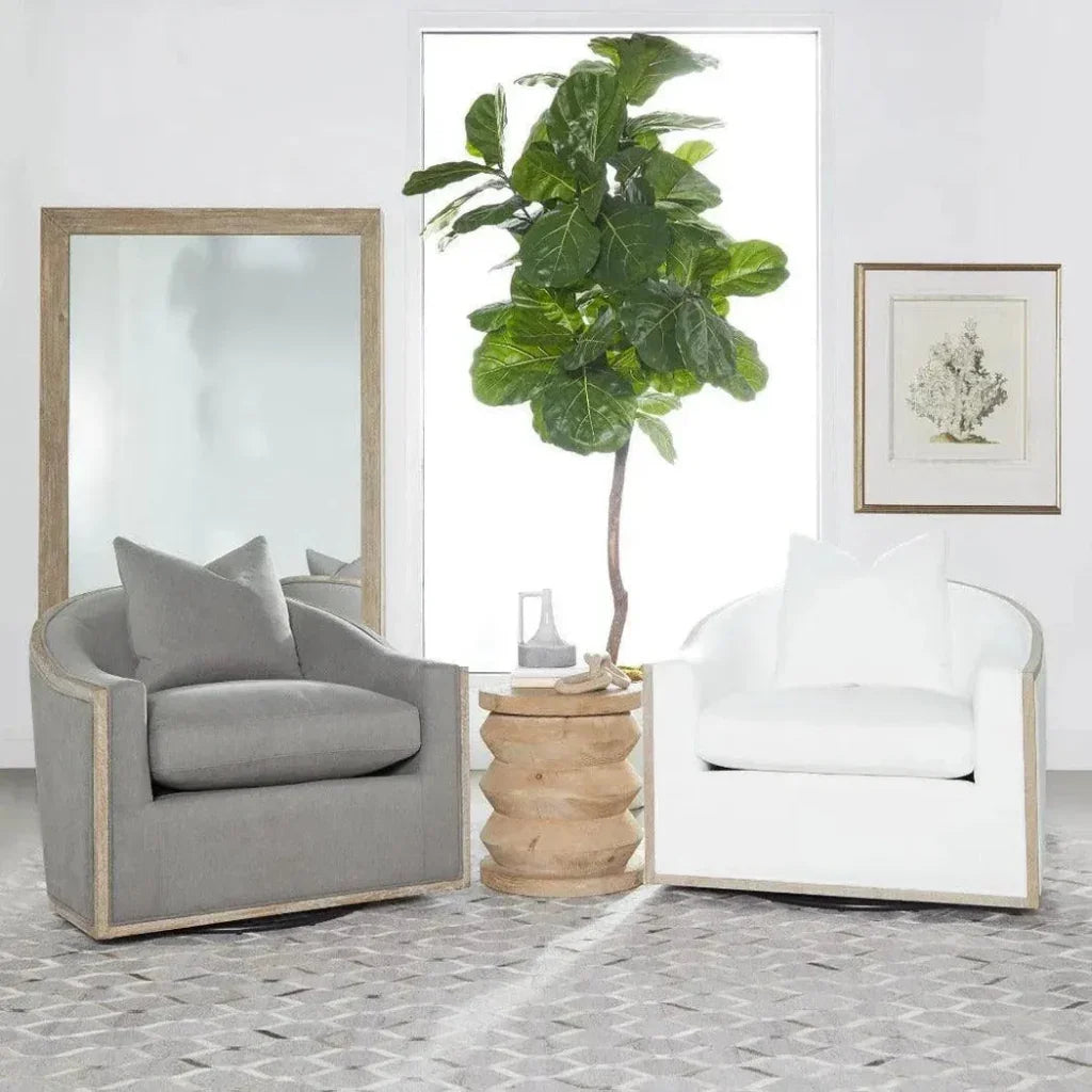 Paxton Gray Swivel Club Chair LiveSmart Grey - LOOMLAN - Essentials For Living - Club Chairs