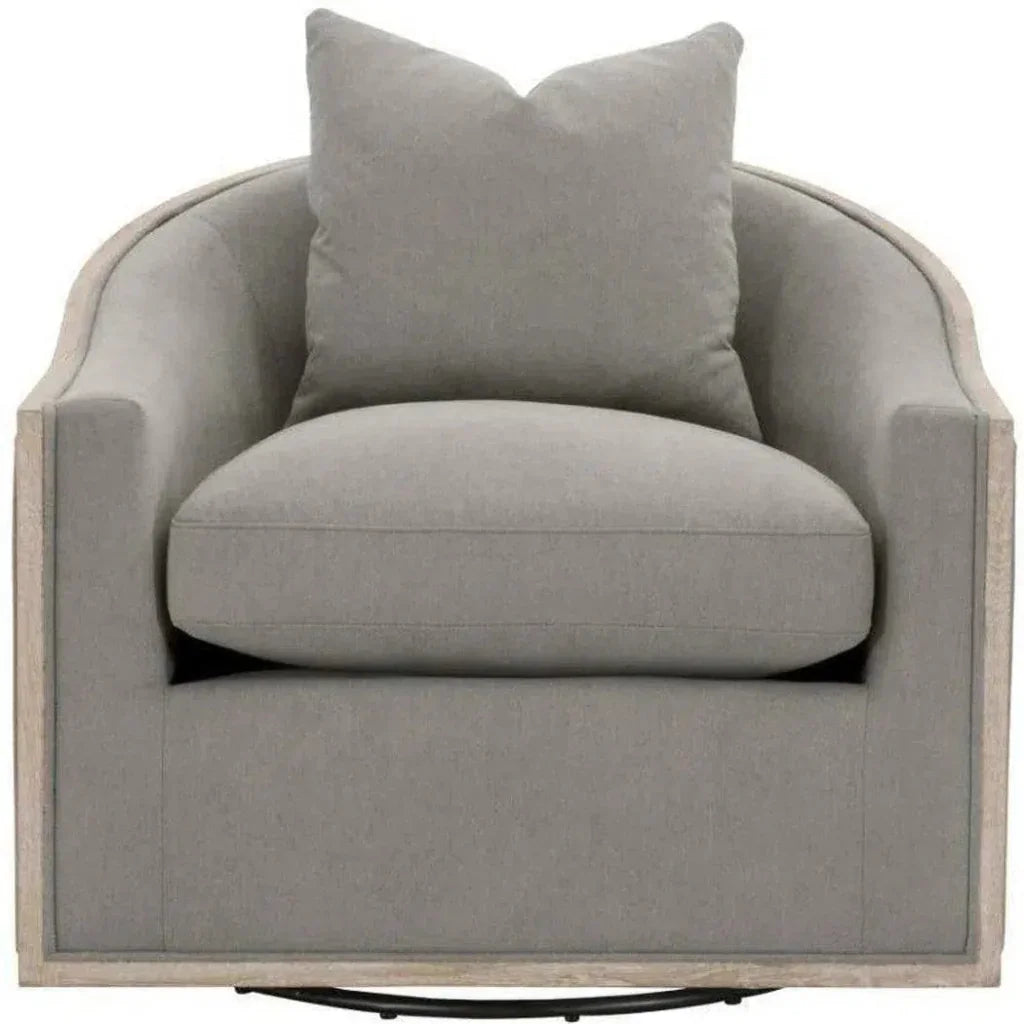 Paxton Gray Swivel Club Chair LiveSmart Grey - LOOMLAN - Essentials For Living - Club Chairs
