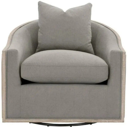 Paxton Gray Swivel Club Chair LiveSmart Grey - LOOMLAN - Essentials For Living - Club Chairs