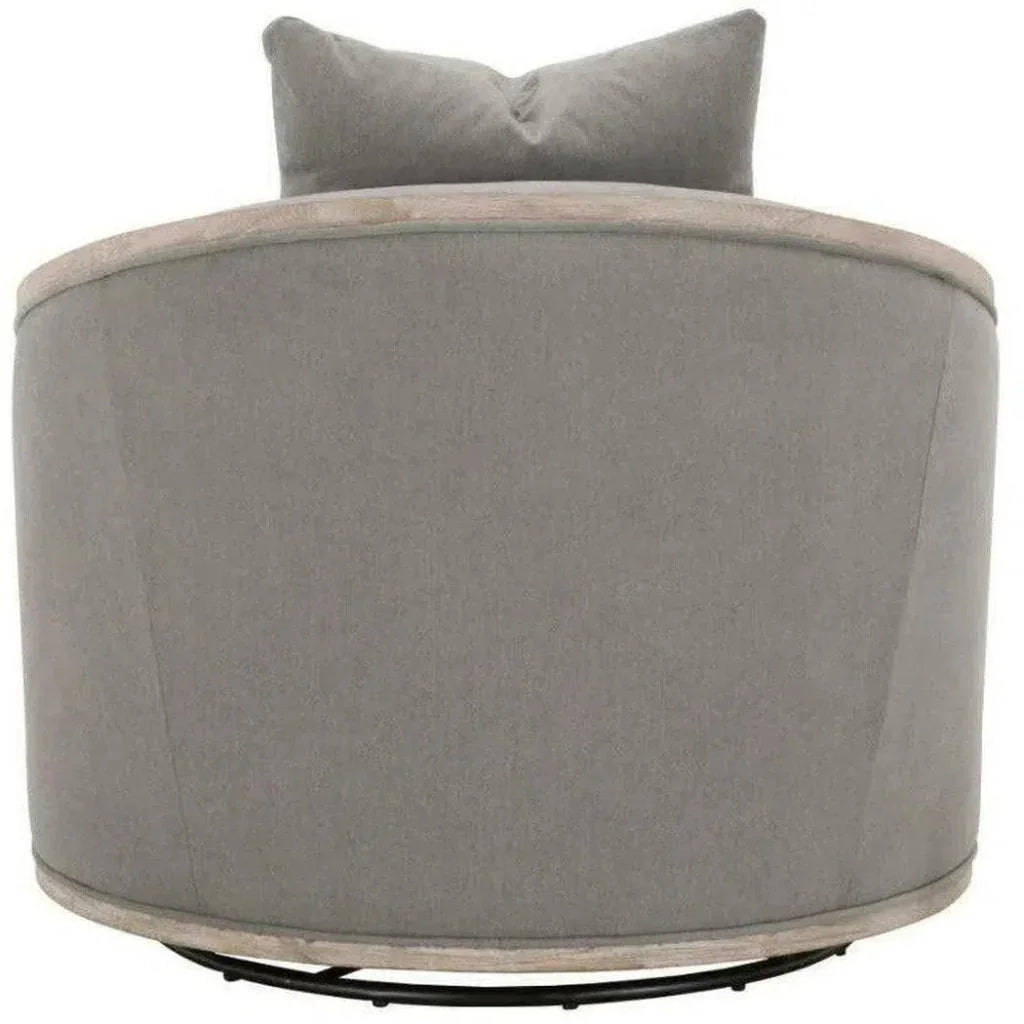 Paxton Gray Swivel Club Chair LiveSmart Grey - LOOMLAN - Essentials For Living - Club Chairs
