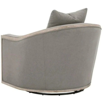 Paxton Gray Swivel Club Chair LiveSmart Grey - LOOMLAN - Essentials For Living - Club Chairs