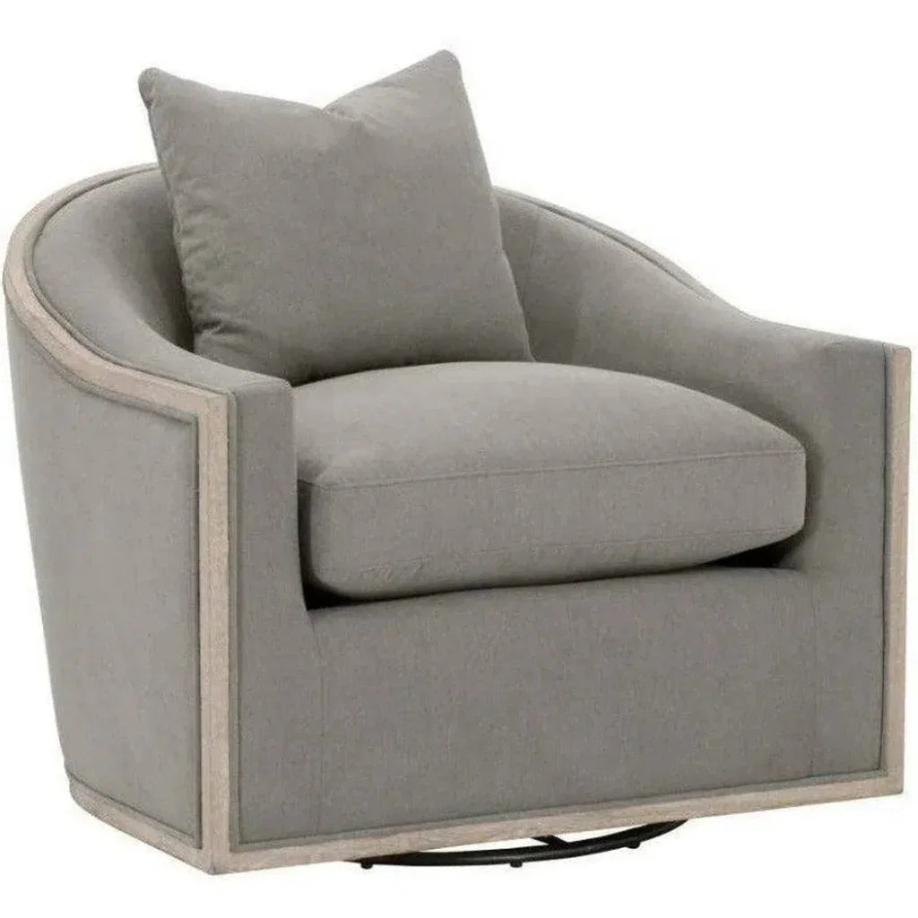 Paxton Gray Swivel Club Chair LiveSmart Grey - LOOMLAN - Essentials For Living - Club Chairs