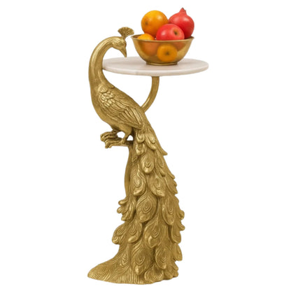 Peacock Round Accent Table