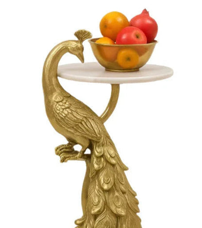 Peacock Round Accent Table