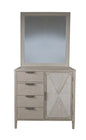 Pearl Asymmetrical Door Chest and Landscape Mirror-Dressers-Palmetto Home-LOOMLAN