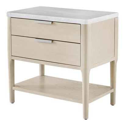 Pearl Leg Marble Top Nightstand and USB Port - LOOMLAN - Palmetto Home - Nightstands