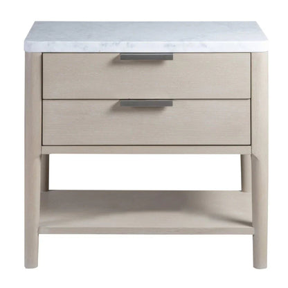 Pearl Leg Marble Top Nightstand and USB Port - LOOMLAN - Palmetto Home - Nightstands
