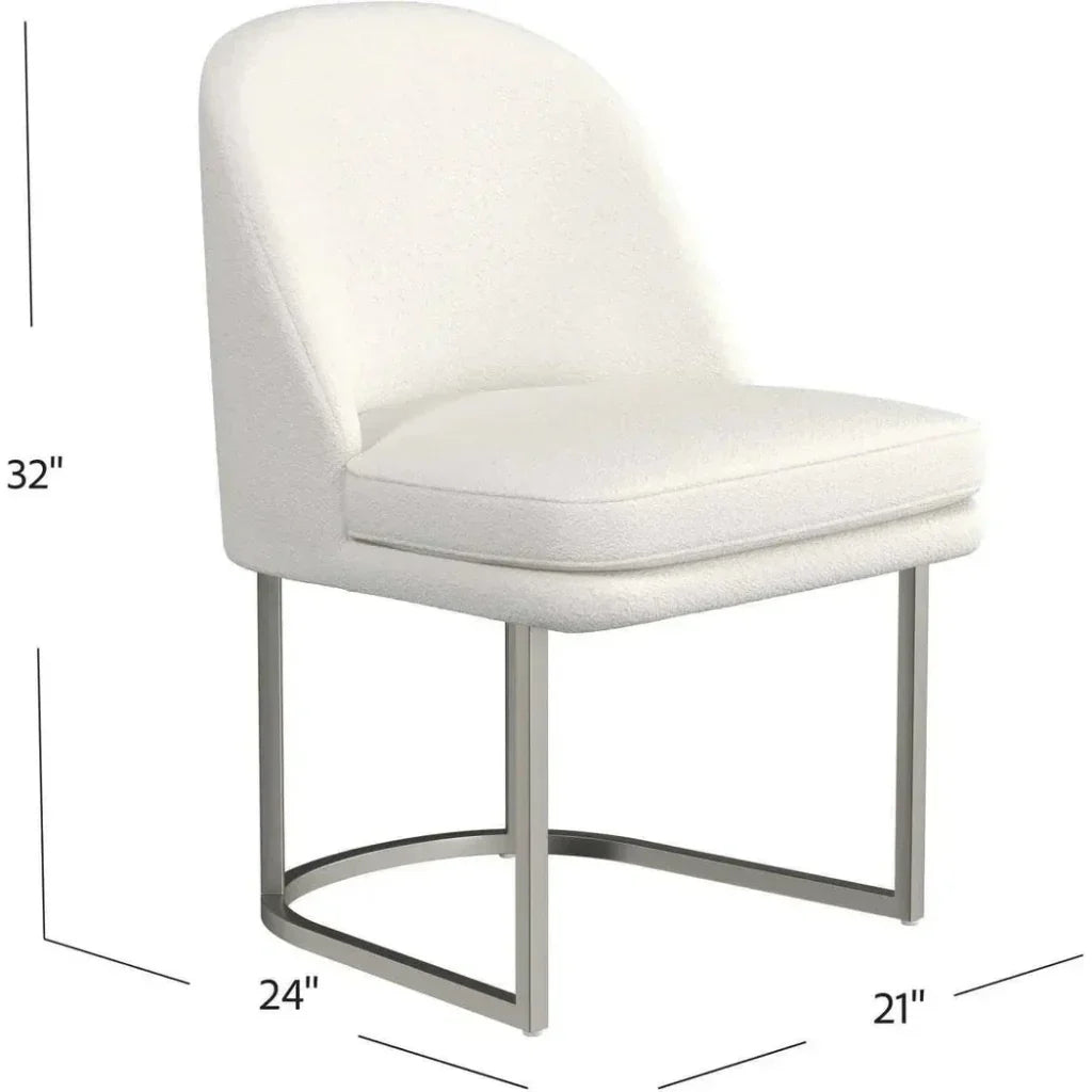 Pearl Performance Fabric Armless Dining Chair 2PC - LOOMLAN - Bassett Mirror - Dining Chairs