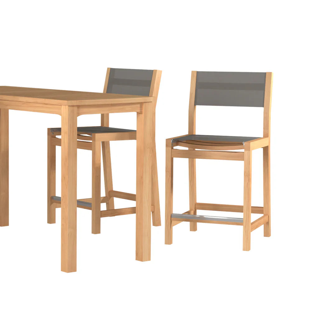 Pearl Teak Outdoor Counter Height Stool