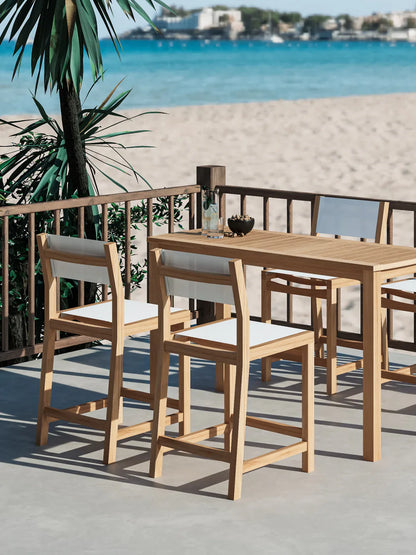 Pearl Teak Outdoor Counter Height Stool