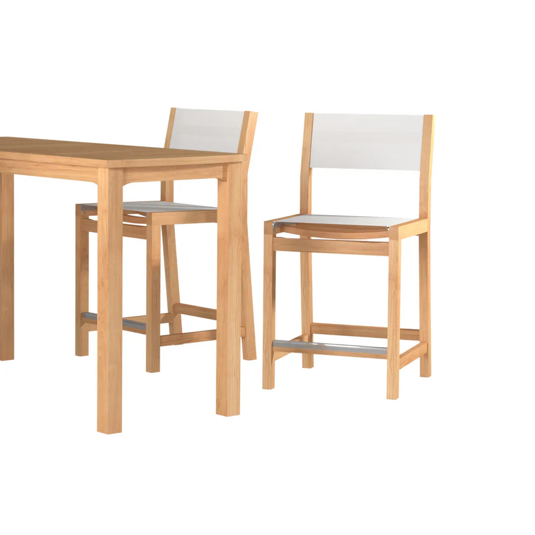 Pearl Teak Outdoor Counter Height Stool