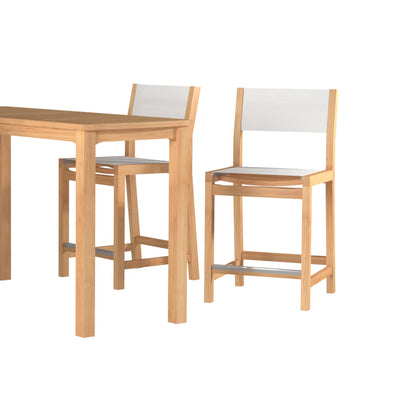 Pearl Teak Outdoor Counter Height Stool