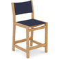 Pearl Teak Outdoor Counter Height Stool-Outdoor Counter Stools-HiTeak-Blue-LOOMLAN