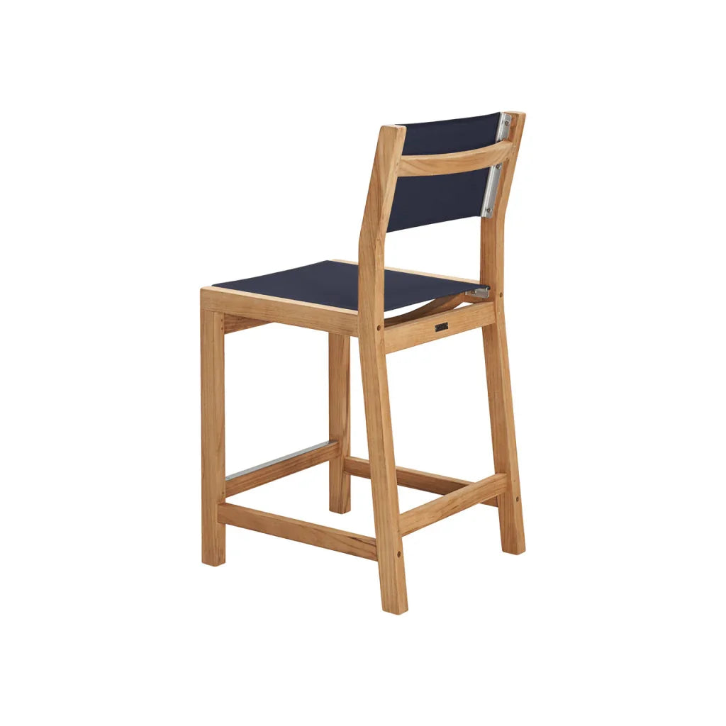 Pearl Teak Patio Counter Height Dining Set 5PC-Outdoor Dining Sets-HiTeak-LOOMLAN