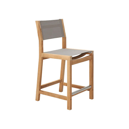 Pearl Teak Patio Counter Height Dining Set 5PC-Outdoor Dining Sets-HiTeak-LOOMLAN