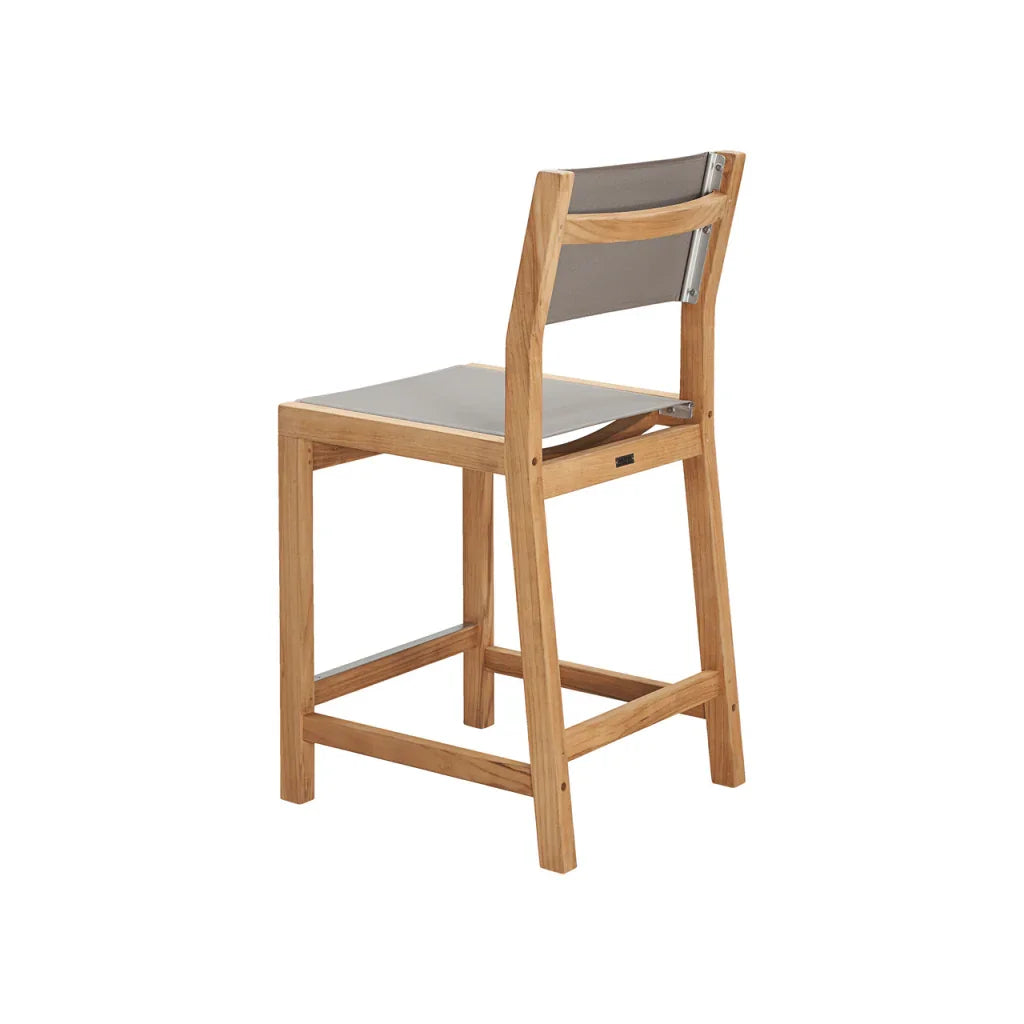 Pearl Teak Patio Counter Height Dining Set 5PC-Outdoor Dining Sets-HiTeak-LOOMLAN