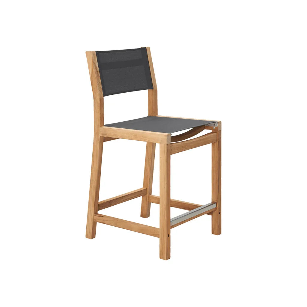 Pearl Teak Patio Counter Height Dining Set 5PC-Outdoor Dining Sets-HiTeak-LOOMLAN