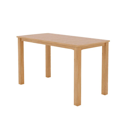 Pearl Teak Patio Counter Height Dining Set 5PC-Outdoor Dining Sets-HiTeak-LOOMLAN