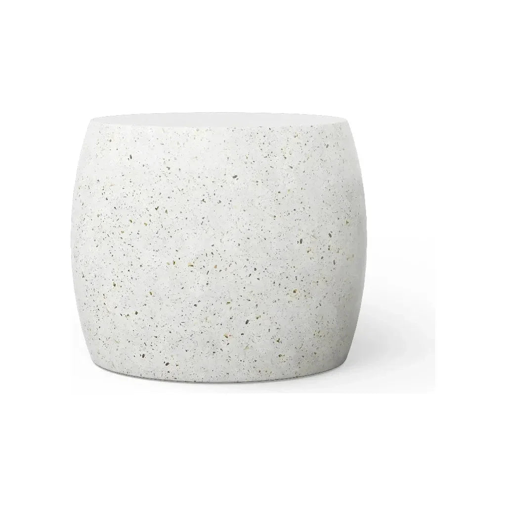 Pebble Concrete Made Outdoor Side Table-Garden Stools-Urbia-Ivory Terrazzo-LOOMLAN