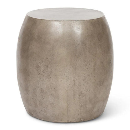 Pebble Fiber Reinforced Concrete Oval End Table - LOOMLAN - Urbia - Outdoor Side Tables