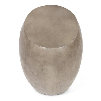 Pebble Fiber Reinforced Concrete Oval End Table - LOOMLAN - Urbia - Outdoor Side Tables