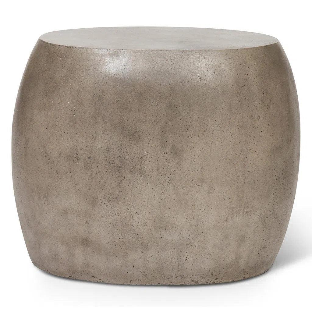 Pebble Fiber Reinforced Concrete Oval End Table - LOOMLAN - Urbia - Outdoor Side Tables