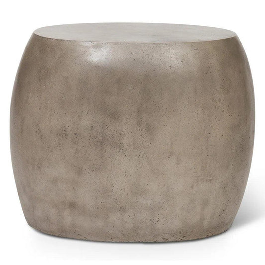 Pebble Fiber Reinforced Concrete Oval End Table - LOOMLAN - Urbia - Outdoor Side Tables