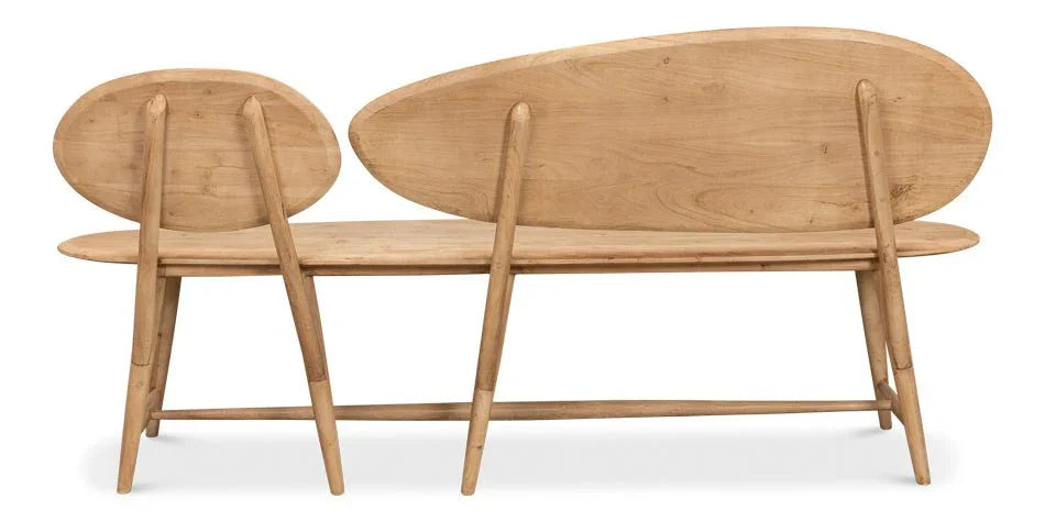 Pebble Handmade Wooden Bedroom Bench - LOOMLAN - Sarreid - Bedroom Benches