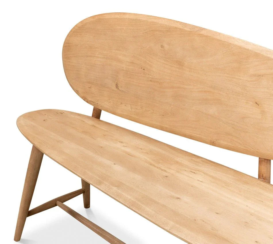 Pebble Handmade Wooden Bedroom Bench - LOOMLAN - Sarreid - Bedroom Benches
