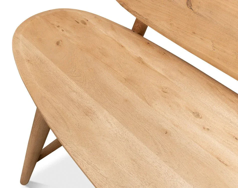 Pebble Handmade Wooden Bedroom Bench - LOOMLAN - Sarreid - Bedroom Benches