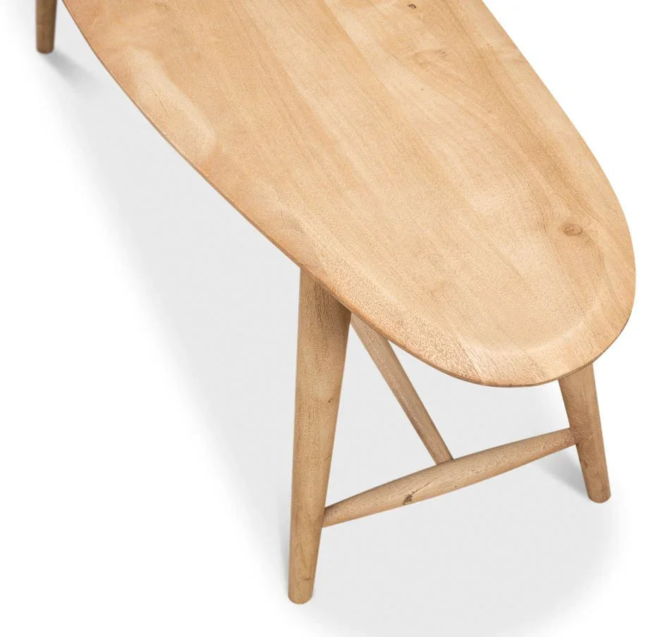 Pebble Wooden Brown Bedroom Bench - LOOMLAN - Sarreid - Bedroom Benches