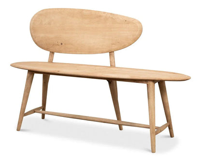 Pebble Wooden Brown Bedroom Bench - LOOMLAN - Sarreid - Bedroom Benches